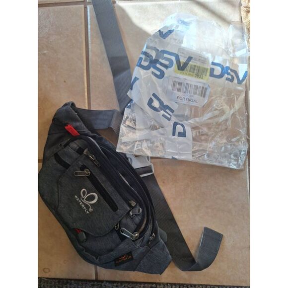NIB- WATERFLY Hiking Waist Bag Fanny Pack hiking Bum Bag Overstock Europe Gray - Picture 5 of 9